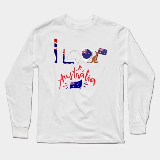 I LOVE AUSTRALIA Long Sleeve T-Shirt